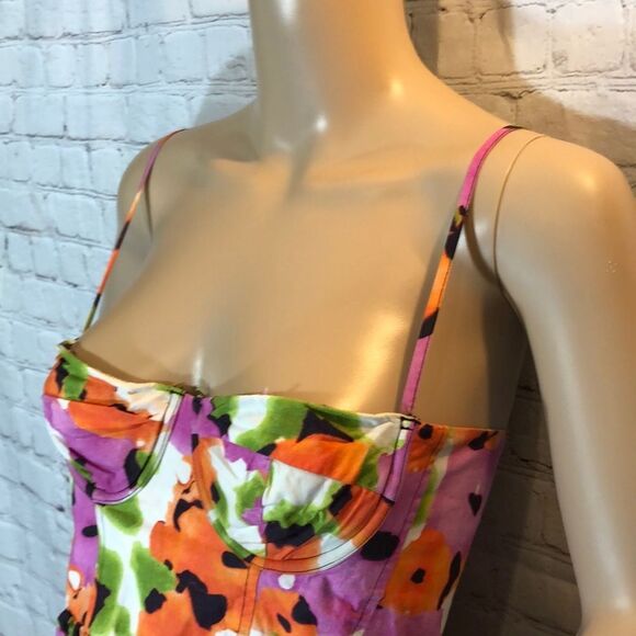 Moda International Colorful Mod Lowcut Sundress 4 - Picture 5 of 16